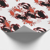 Crab Crustacean Zee Pattern Cadeaupapier (Hoek)