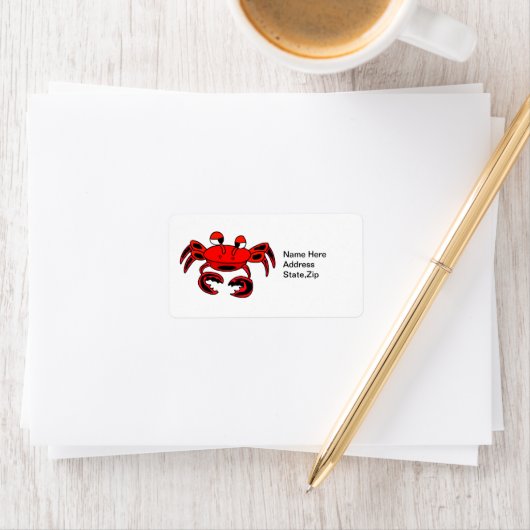 Crab Cute Address Label (Insitu)