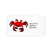 Crab Cute Address Label (Voorkant)