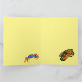 Crab design alle gelegenheden wenskaart kaart (Binnen)
