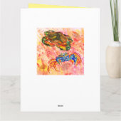 Crab design alle gelegenheden wenskaart kaart (Achterkant)