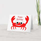 Crab Design Gepersonaliseerde Verjaardag Kaart (Voorkant)
