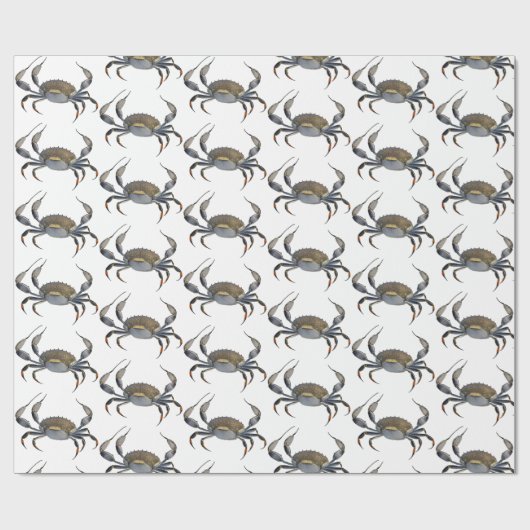 Crab Design - Glanzend opvulpapier Cadeaupapier (Vlak)