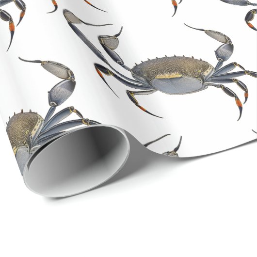 Crab Design - Glanzend opvulpapier Cadeaupapier (Rol Hoek)
