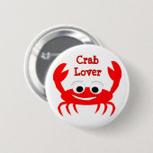 Crab Design Ronde Button 5,7 Cm (Voorkant /achterkant)