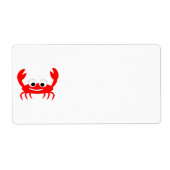 Crab Design Verzending Etiket (Voorkant)