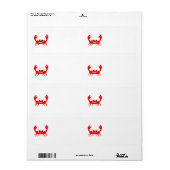 Crab Design Verzending Etiket (Full Sheet)
