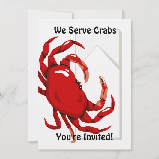 Crab Dinner Invitation Kaart (Voorkant)