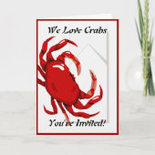 Crab Dinner Invitation Wenskaart (Voorkant)