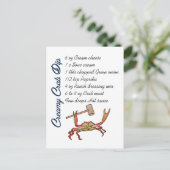 Crab Dip Recipe Briefkaart (Staand voorkant)