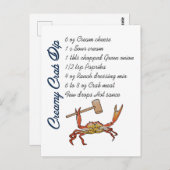 Crab Dip Recipe Briefkaart (Voorkant / Achterkant)