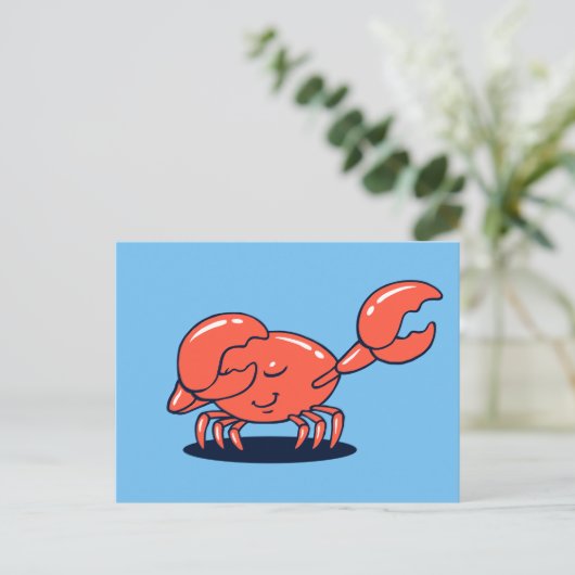 Crab doet de Dab Briefkaart (Staand voorkant)