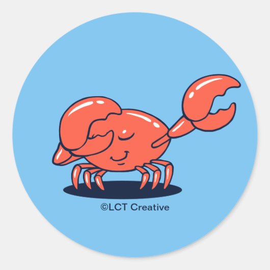 Crab doet de Dab Ronde Sticker (Voorkant)