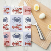 Crab en Crawfish Towelen Theedoek (Quarter Fold)