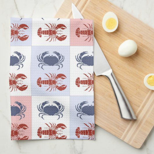Crab en Crawfish Towelen Theedoek (Quarter Fold)
