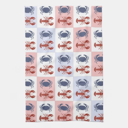 Crab en Crawfish Towelen Theedoek (Verticaal)