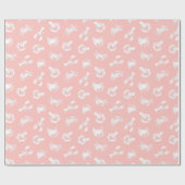 Crab en Lobster Blush Pink Seafood Pattered Cadeaupapier (Vlak)