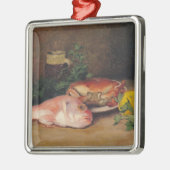Crab en Red Mullet Metalen Ornament (Links)