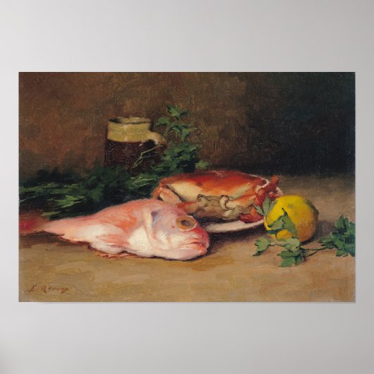 Crab en Red Mullet Poster (Voorkant)