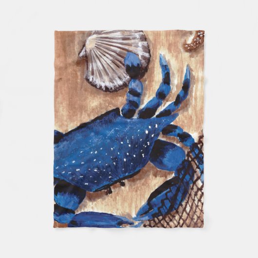 Crab en Scallop Fleece Blanket Deken (Voorkant)