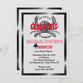 Crab Feast Boil Afstuderen Elk Feest Feest Kaart (Voorkant / Achterkant)