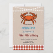 Crab feast boil-uitnodiging bedankkaart (Voorkant)