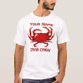 Crab Feast Crew Sjabloon Mannen T-shirt (Voorkant)