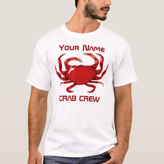 Crab Feast Crew Sjabloon Mannen T-shirt (Voorkant)