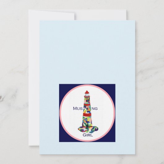 Crab Feast Invitation Waterverf Whimsical Kaart (Achterkant)