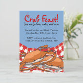 Crab Feast Invitations Kaart (Staand voorkant)