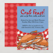 Crab Feast Invitations Kaart (Voorkant / Achterkant)