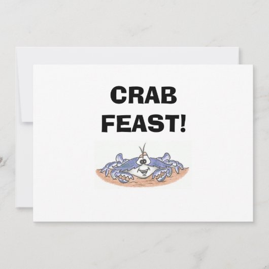 Crab Feast Invitations Kaart (Voorkant)