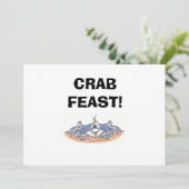 Crab Feast Invitations Kaart (Staand voorkant)