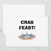 Crab Feast Invitations Kaart (Voorkant / Achterkant)