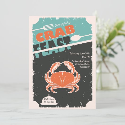 Crab Feast Kaart (Staand voorkant)