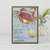 Crab Feast Party - Beach at the Shore Kaart (Staand voorkant)