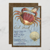 Crab Feast Party - Beach at the Shore Kaart (Voorkant / Achterkant)