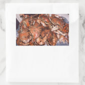 Crab Feast Rechthoekige Sticker (Tas)