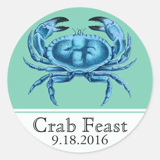 Crab Feast Seafood Event Ronde Sticker (Voorkant)