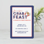 Crab Feast uitnodiging (Staand voorkant)