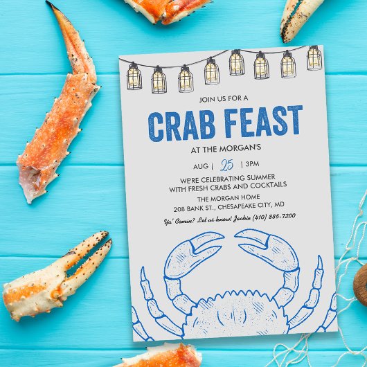 Crab Feast uitnodiging