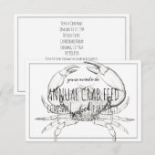 Crab Feed Corporate Luncheon Kaart (Voorkant / Achterkant)