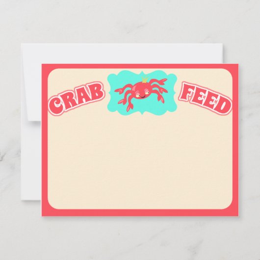 Crab Feed Invite Kaart (Achterkant)