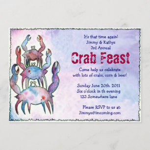CRAB FEST FEAST Dinner Party Invision Kaart