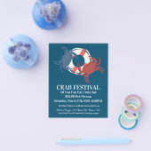 Crab Festival Crab Restaurant Fondsenwerving Openi Flyer (Enkel)
