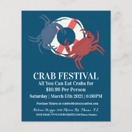 Crab Festival Crab Restaurant Fondsenwerving Openi Flyer