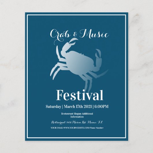 Crab Festival Evenement Food Truck Flyer (Voorkant)