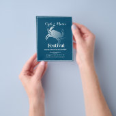 Crab Festival Evenement Voedsel Vrachtwagen Flyer (Hand)