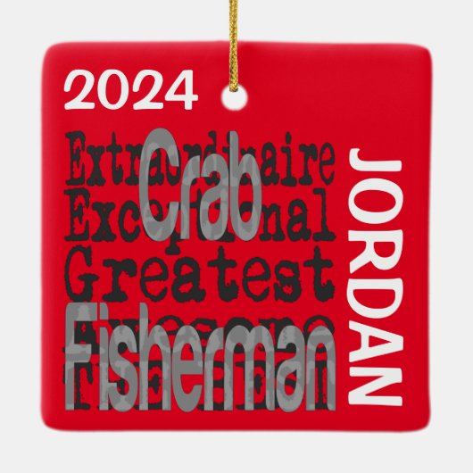 Crab Fisherman Extraordinaire CUSTOM Keramisch Ornament (Achterkant)