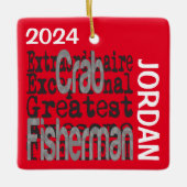 Crab Fisherman Extraordinaire CUSTOM Keramisch Ornament (Voorkant)